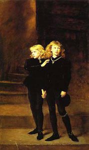 The Princes in the Tower (1878) by John Everett Millais (oil on canvas, 36 x 58 inches)